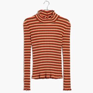Madewell Ribbed Striped Turtleneck XS